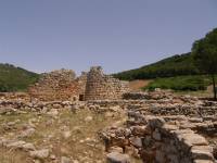 Typická lokalita na archeologickém nalezišti, Sardinie
